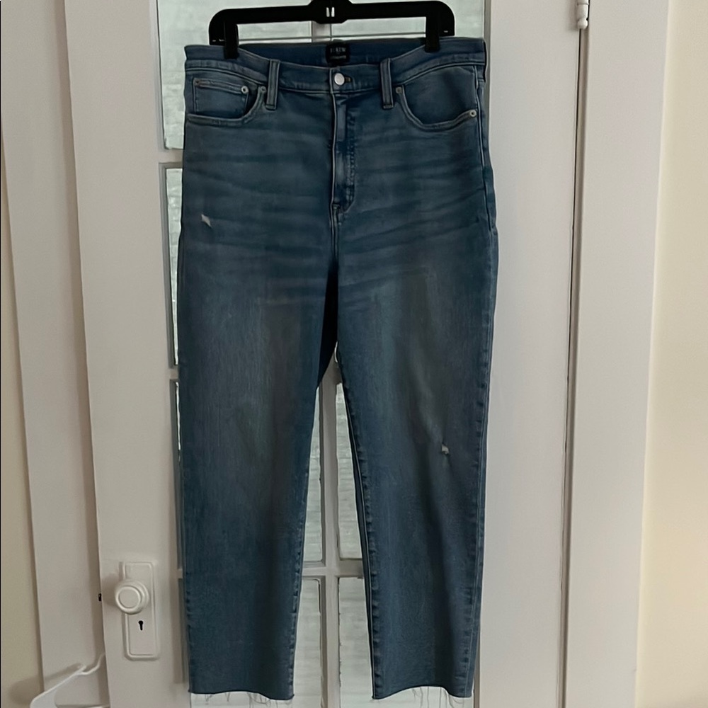 J. Crew Blue Stovepipe Cropped Jeans